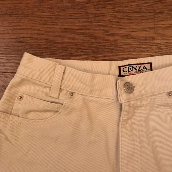 high rise khaki shorts